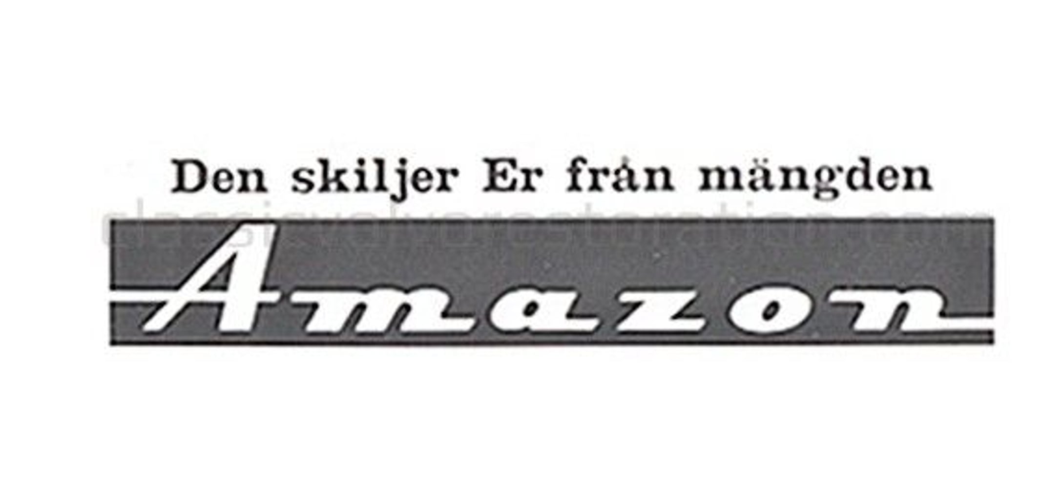Decal Volvo Amazon "Den skiljer er från..."