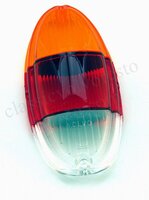 Achterlichtglas geel/rood/wit