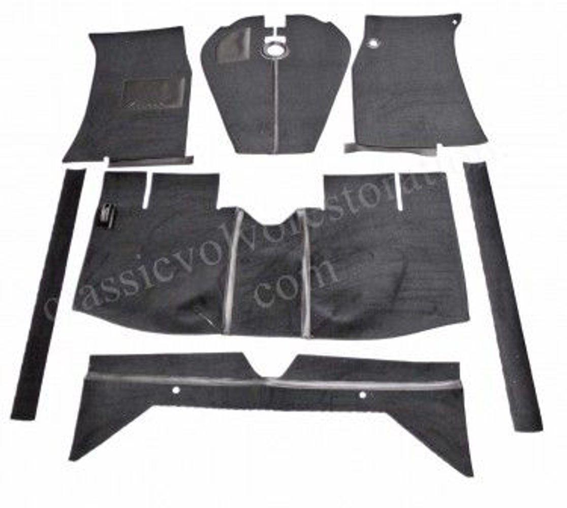 Carpet set for Volvo Amazon 1965-70 black textile