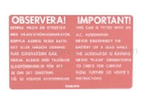 Aufkleber Lichtmaschine 123GT