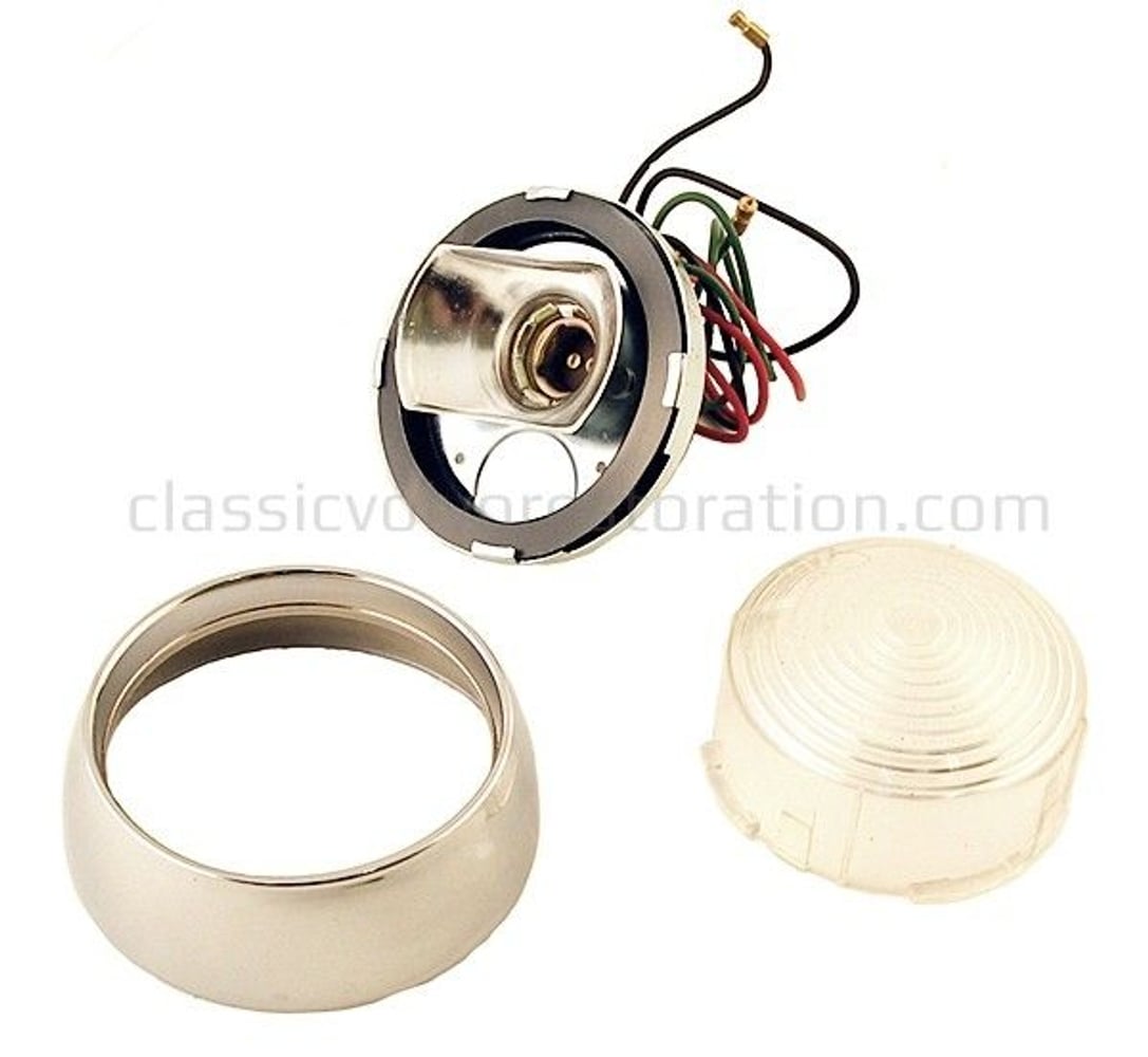 Blinkersæt hvidt glas