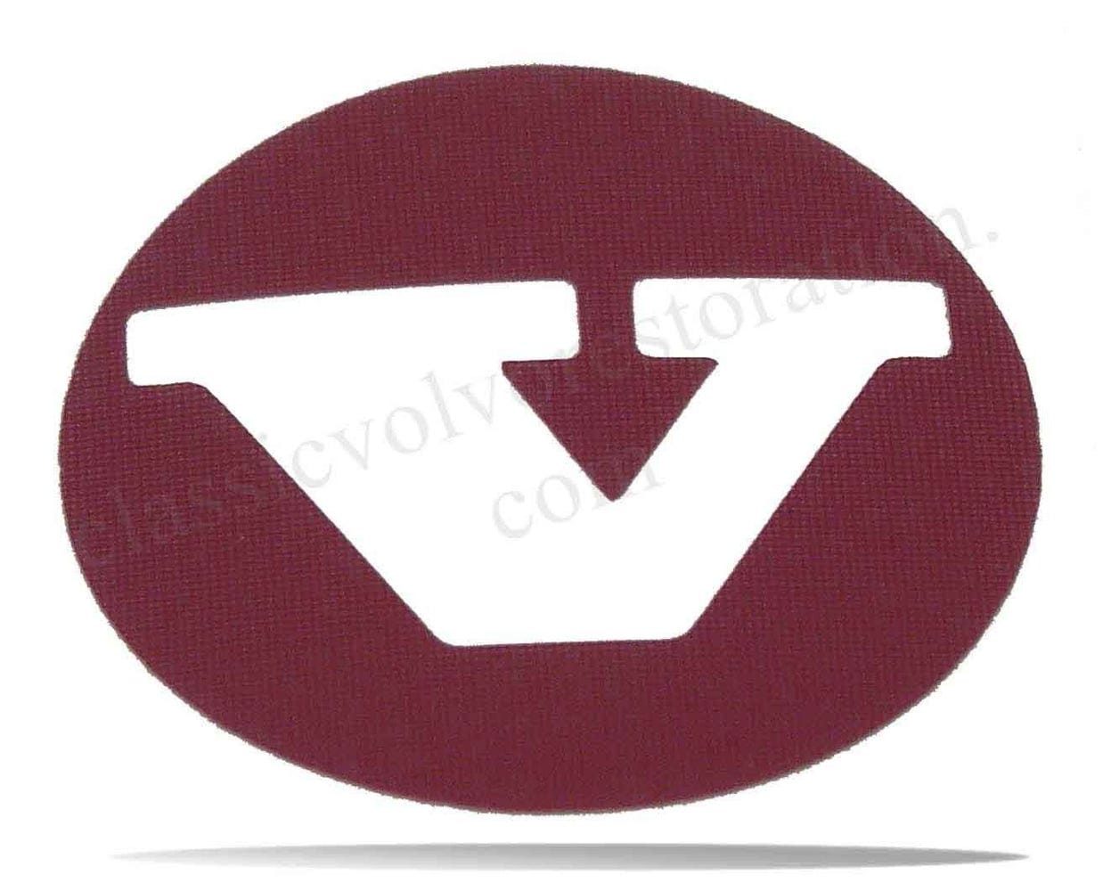 Enjoliveur autocollant rouge pour Volvo 1800 1972-73