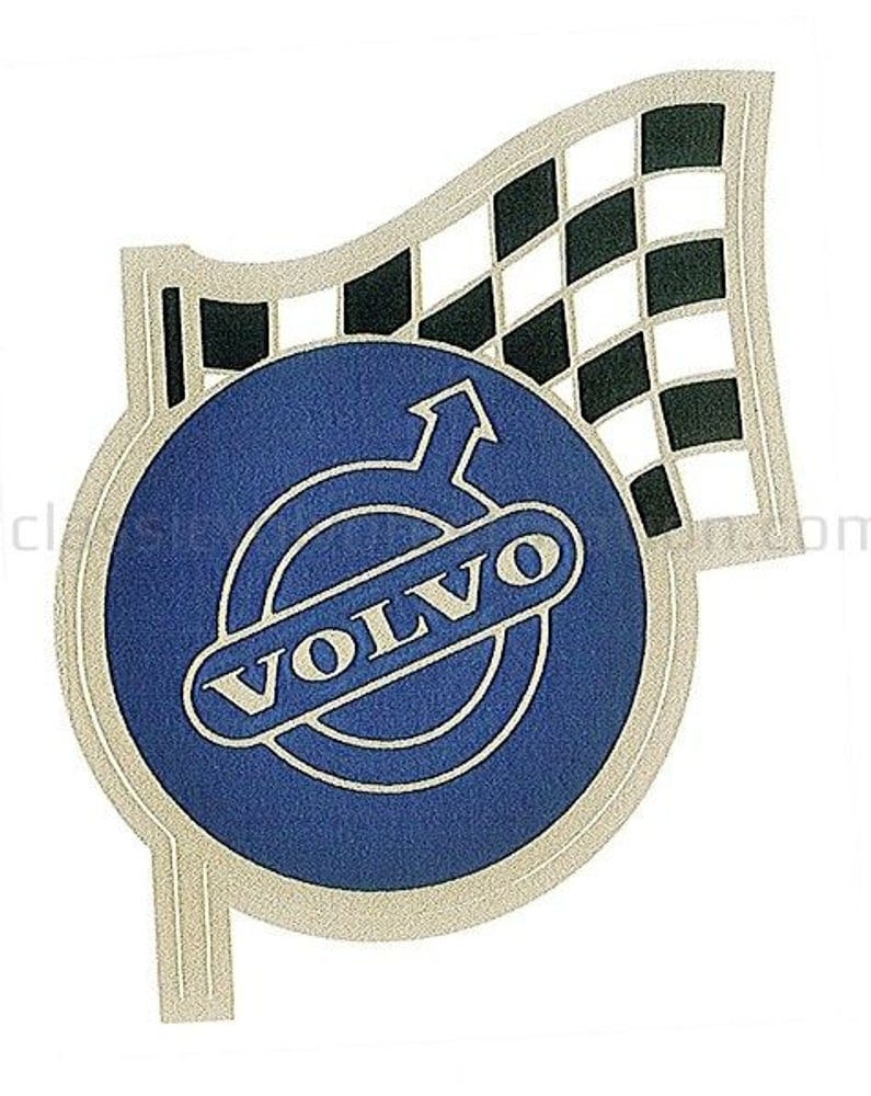 Dekal med rutete flagg til Volvo PV544 eksport