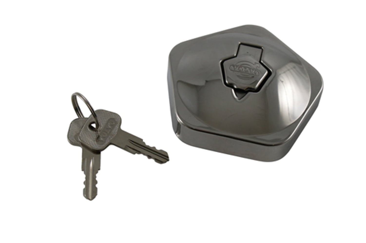 Tanklock låsbart till Volvo PV, Amazon, Volvo logo