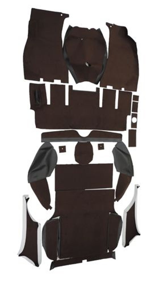 Måttesæt brun/sort tekstil