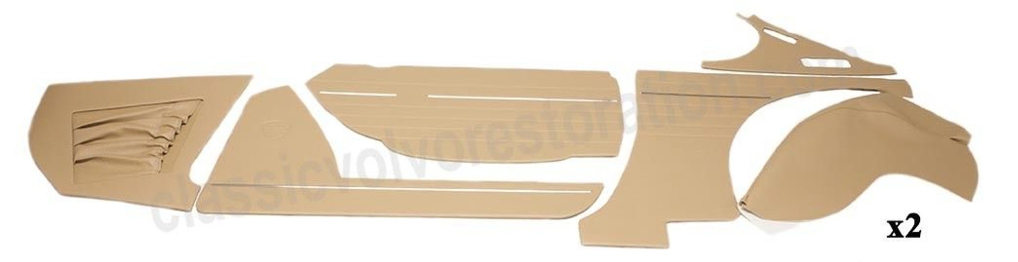 Panelsæt beige/brun