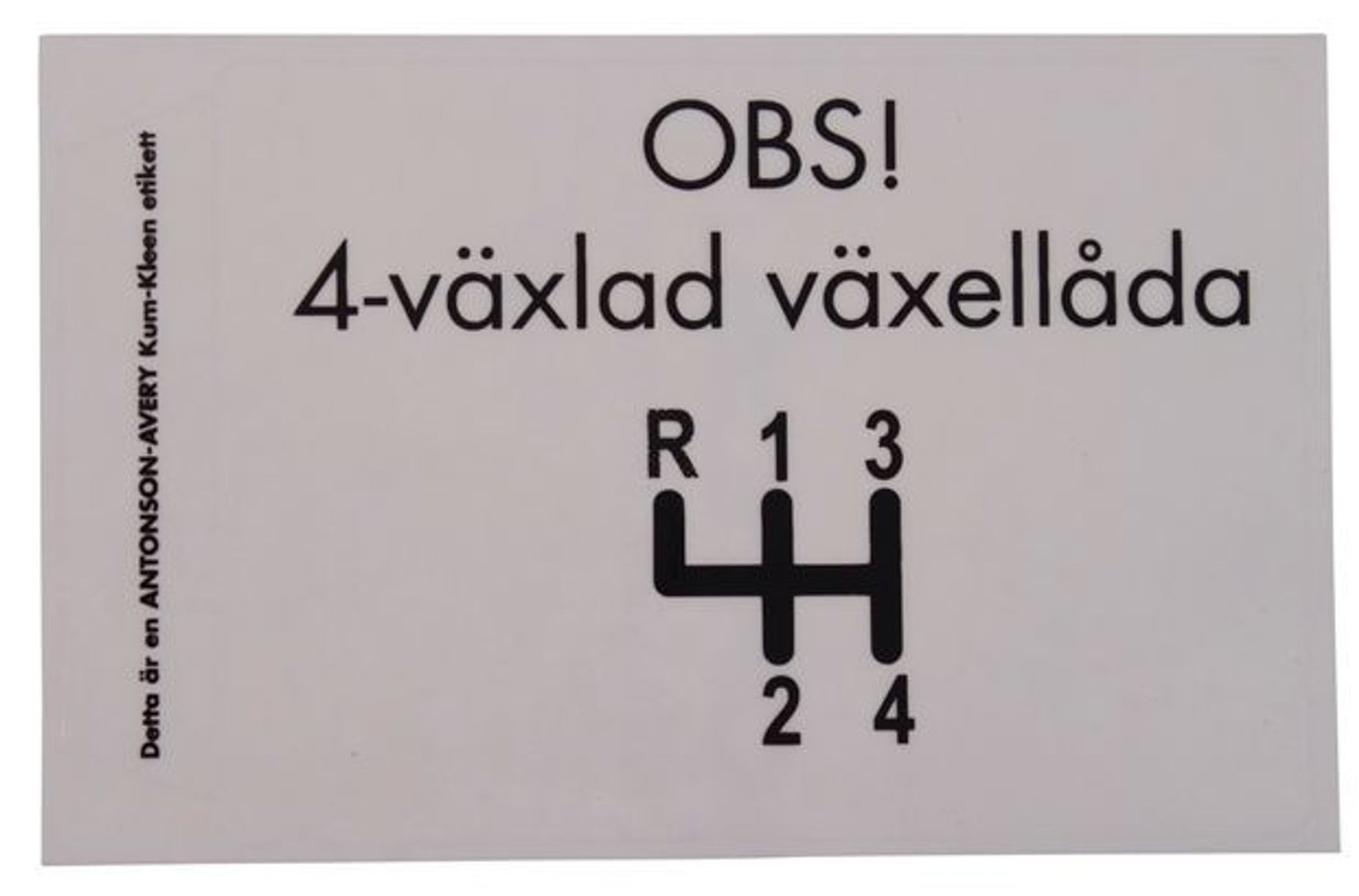 Mærkat gearposition