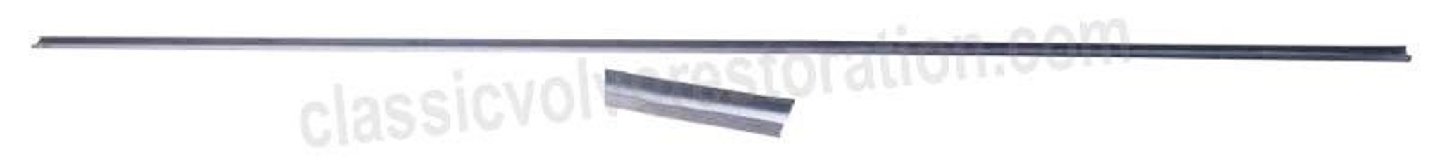 Metal trim for rubber seal door