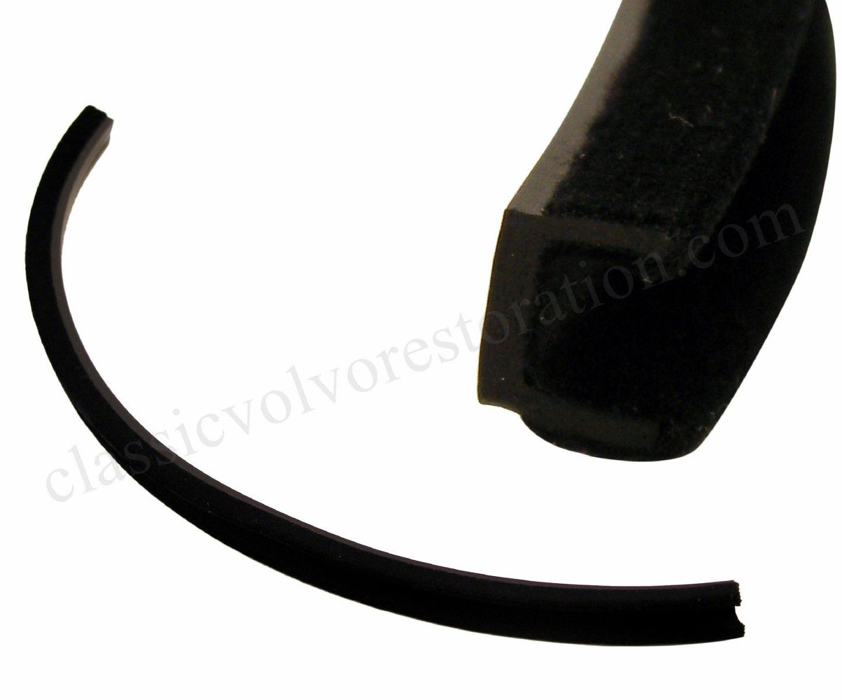 Gummiliste bag nedre filtkanal