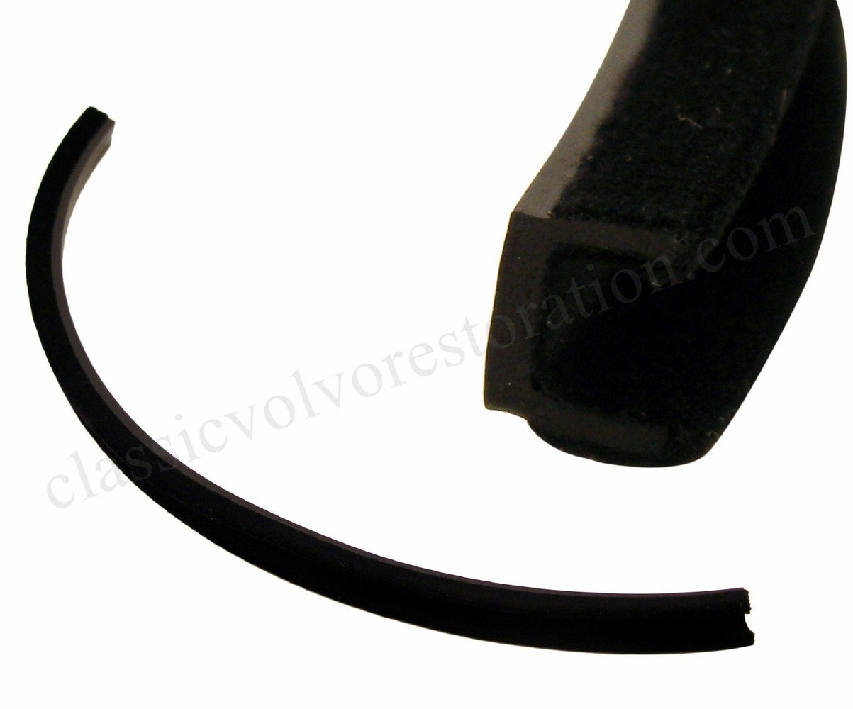 Gummiliste bag nedre filtkanal