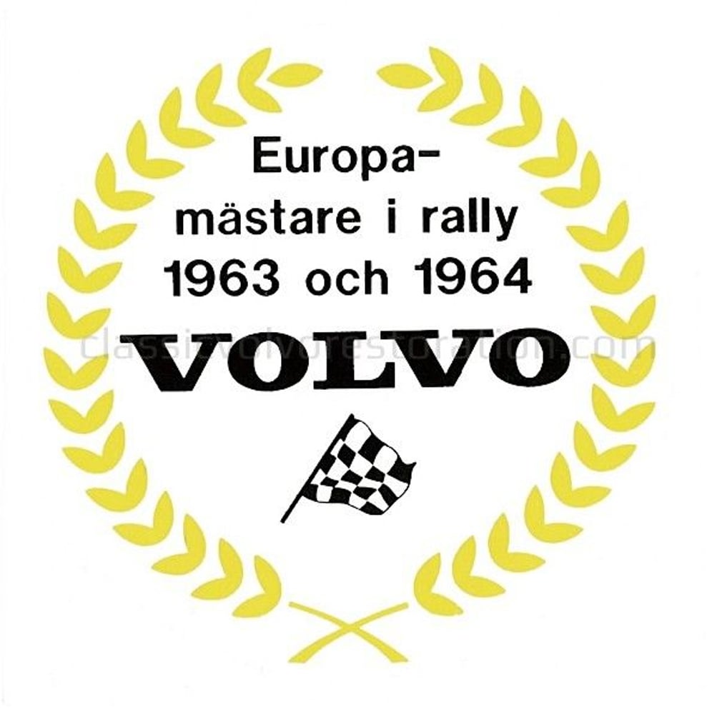 Merkki "Europamästare" 1963-64 (ruotsiksi)