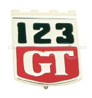 Emblem "123 GT" Kotflügel