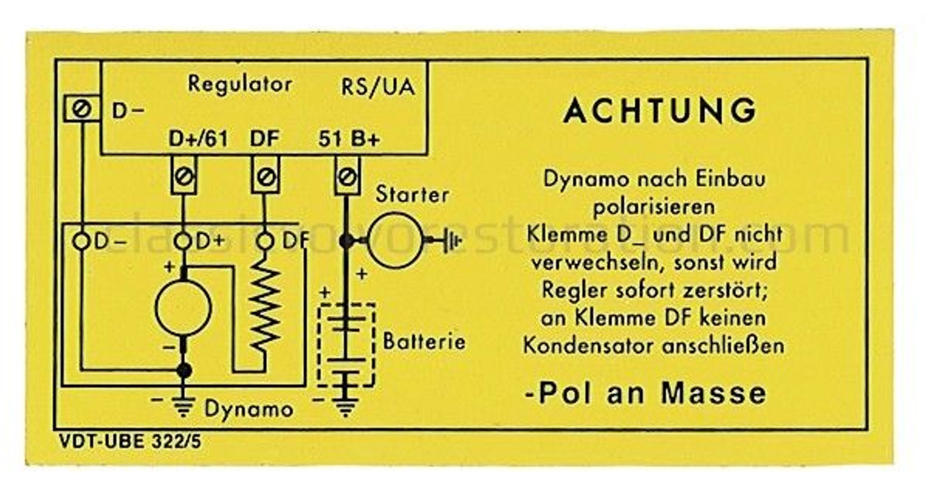 Mærkat laderelæ 6V