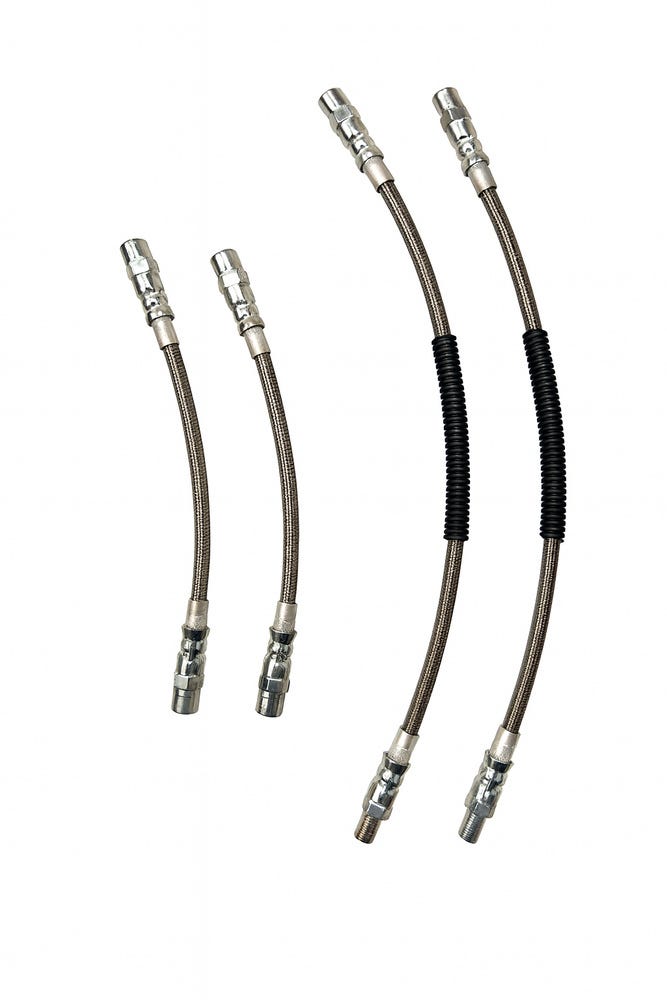 Kit de flexibles de frein pour Volvo 850, S70, V70, C70, 2WD -15", tressés métalliques