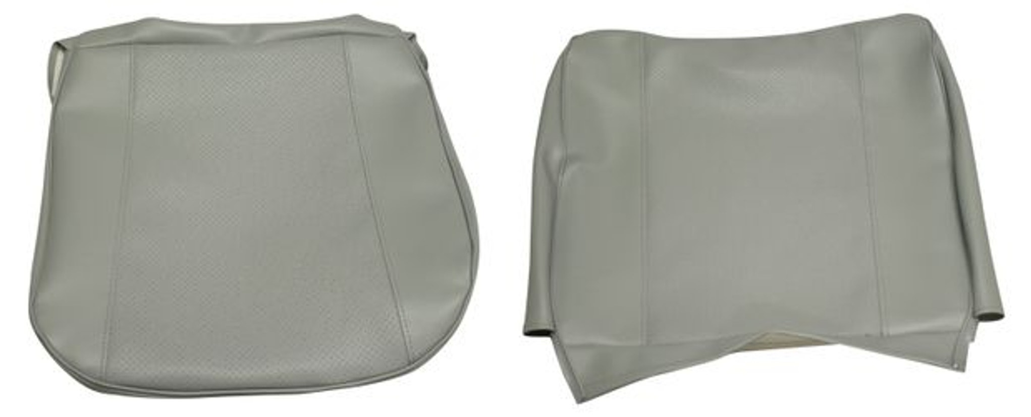 Bekleding voor de voorstoel van een Volvo PV544 uit 1962-63 (VS, grijs).