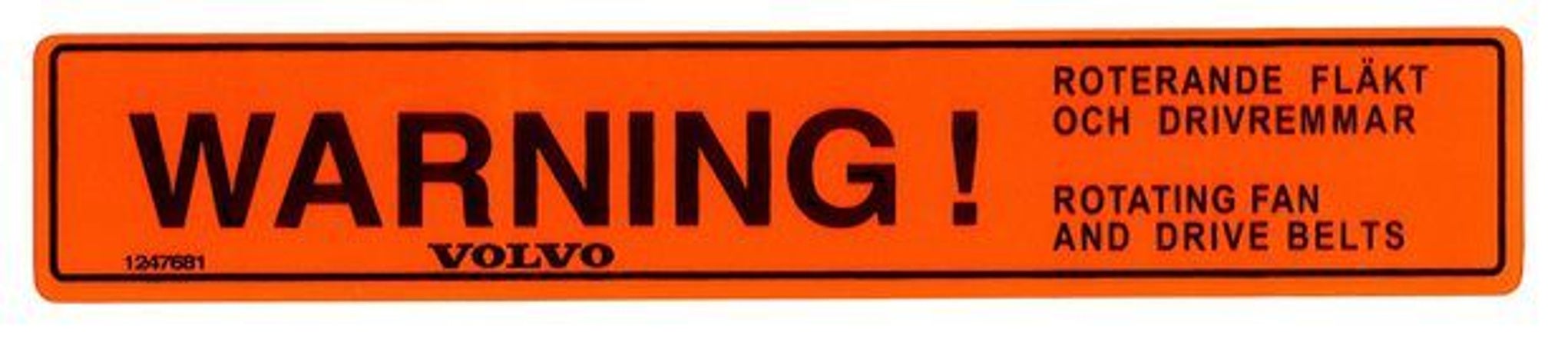 Mærkat advarsel blæser