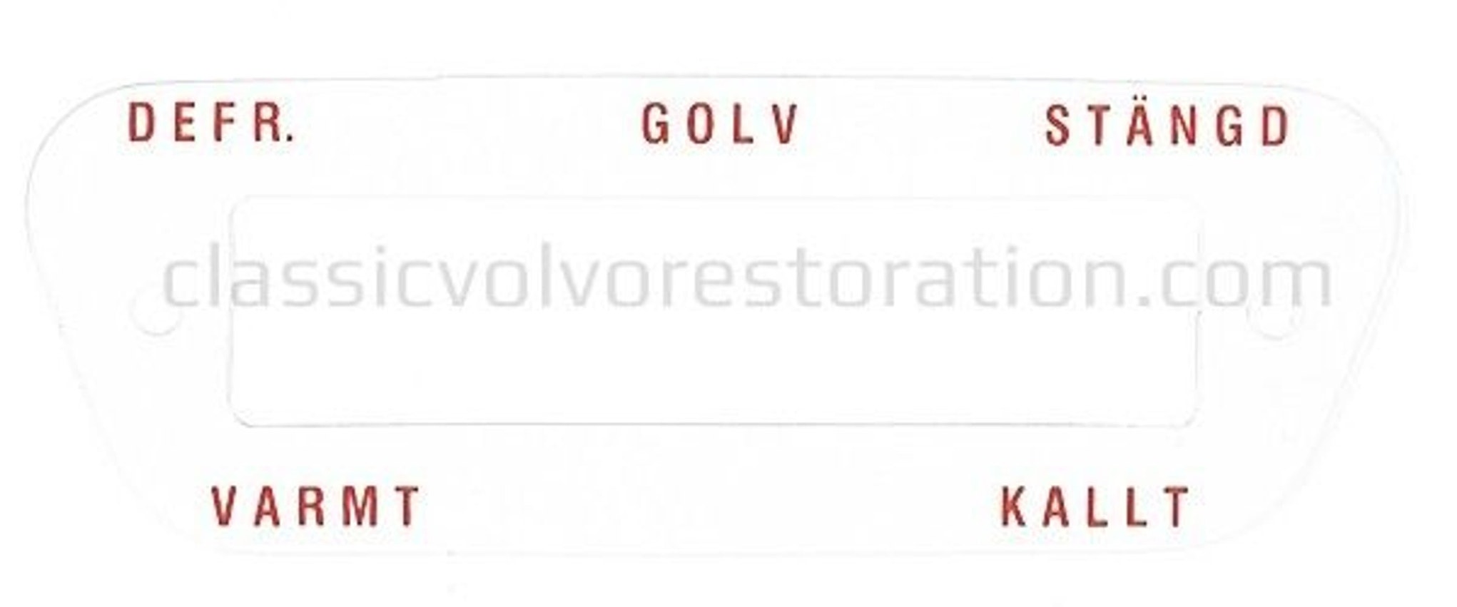 Autocollant commande chauffage