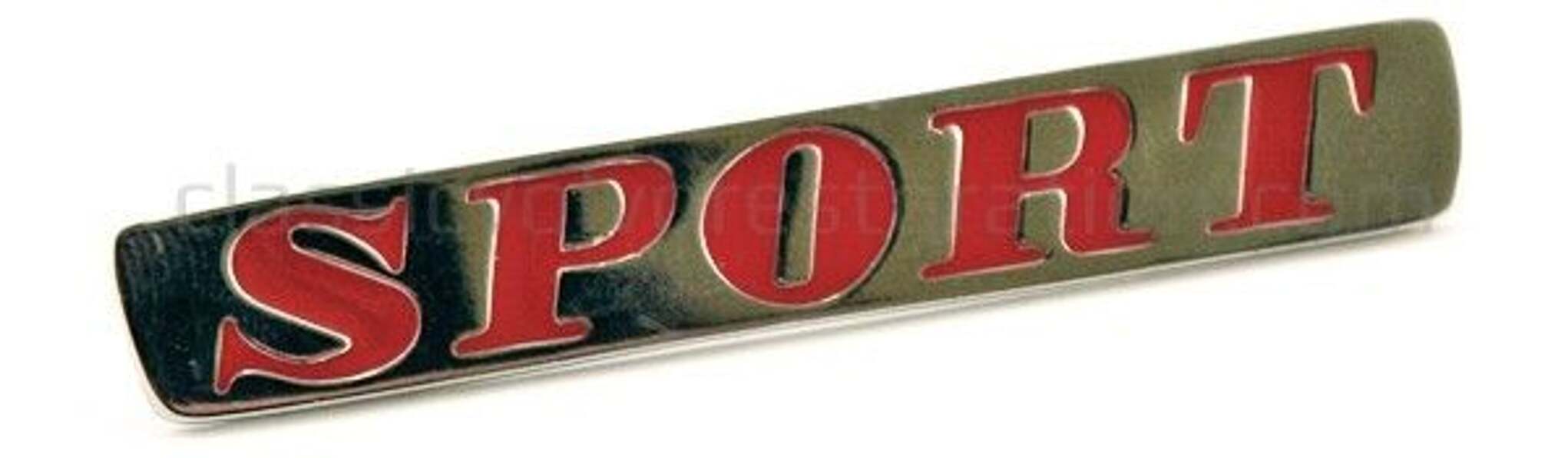 Emblem "Sport" bagklap PV 544