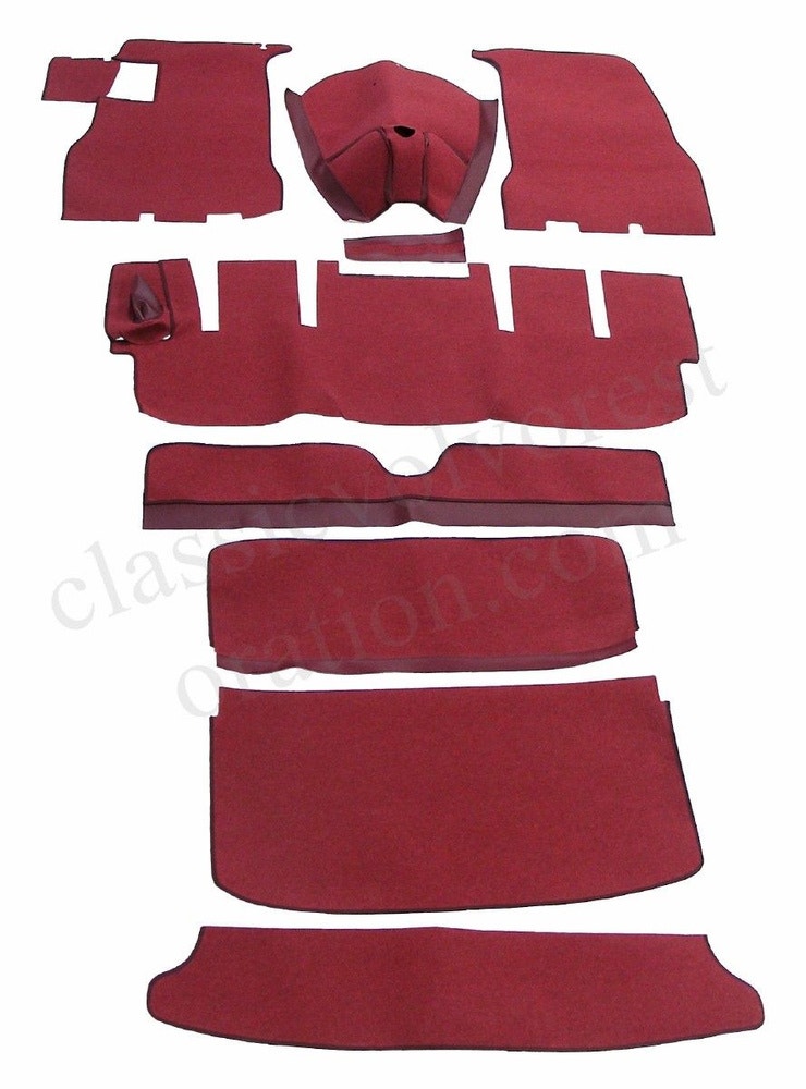 Måttesæt rød tekstil