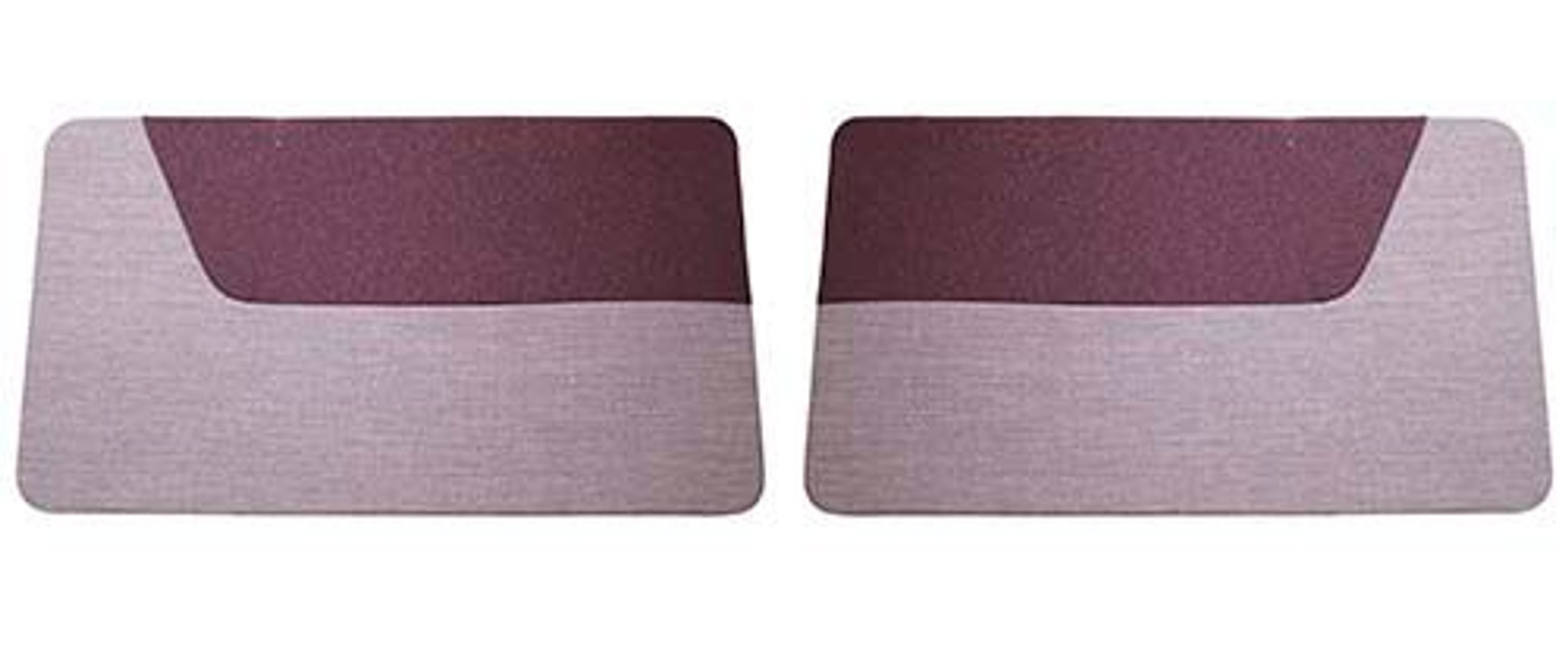 Panneau porte rouge/gris tissu