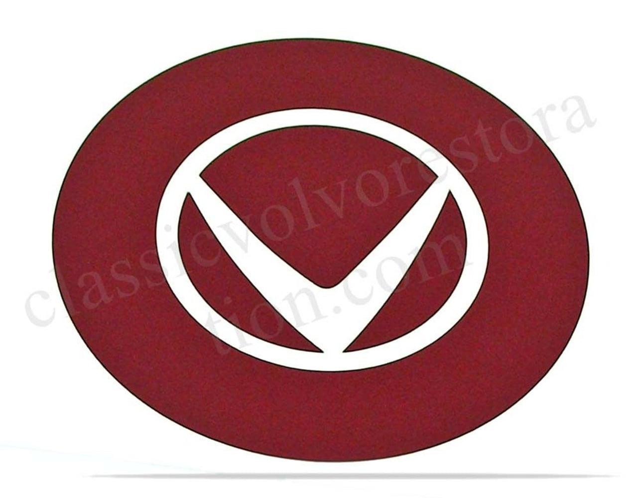 Mærkat rød V, navkapsel