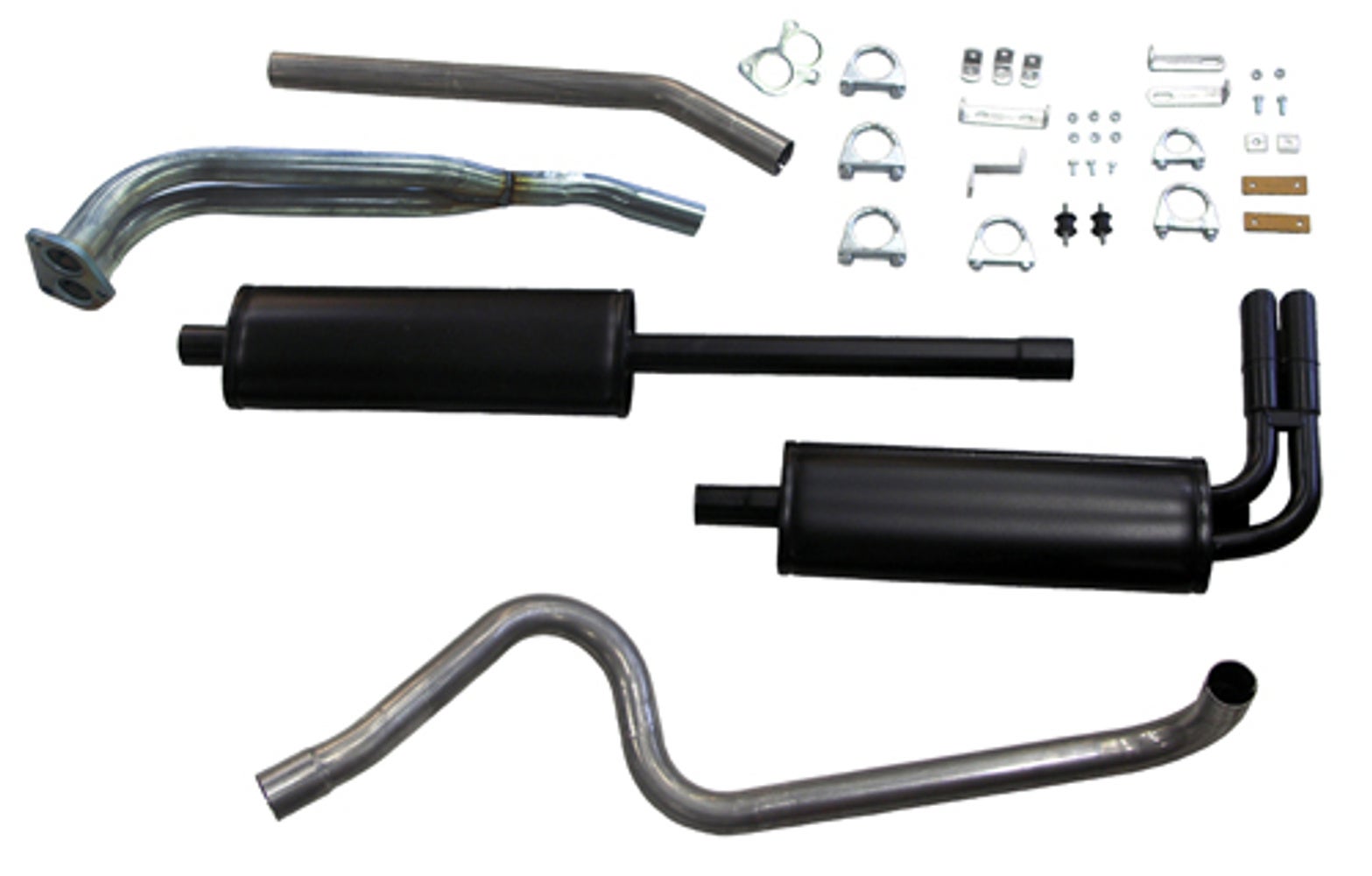 Udstødningssystem dobbelt rør for