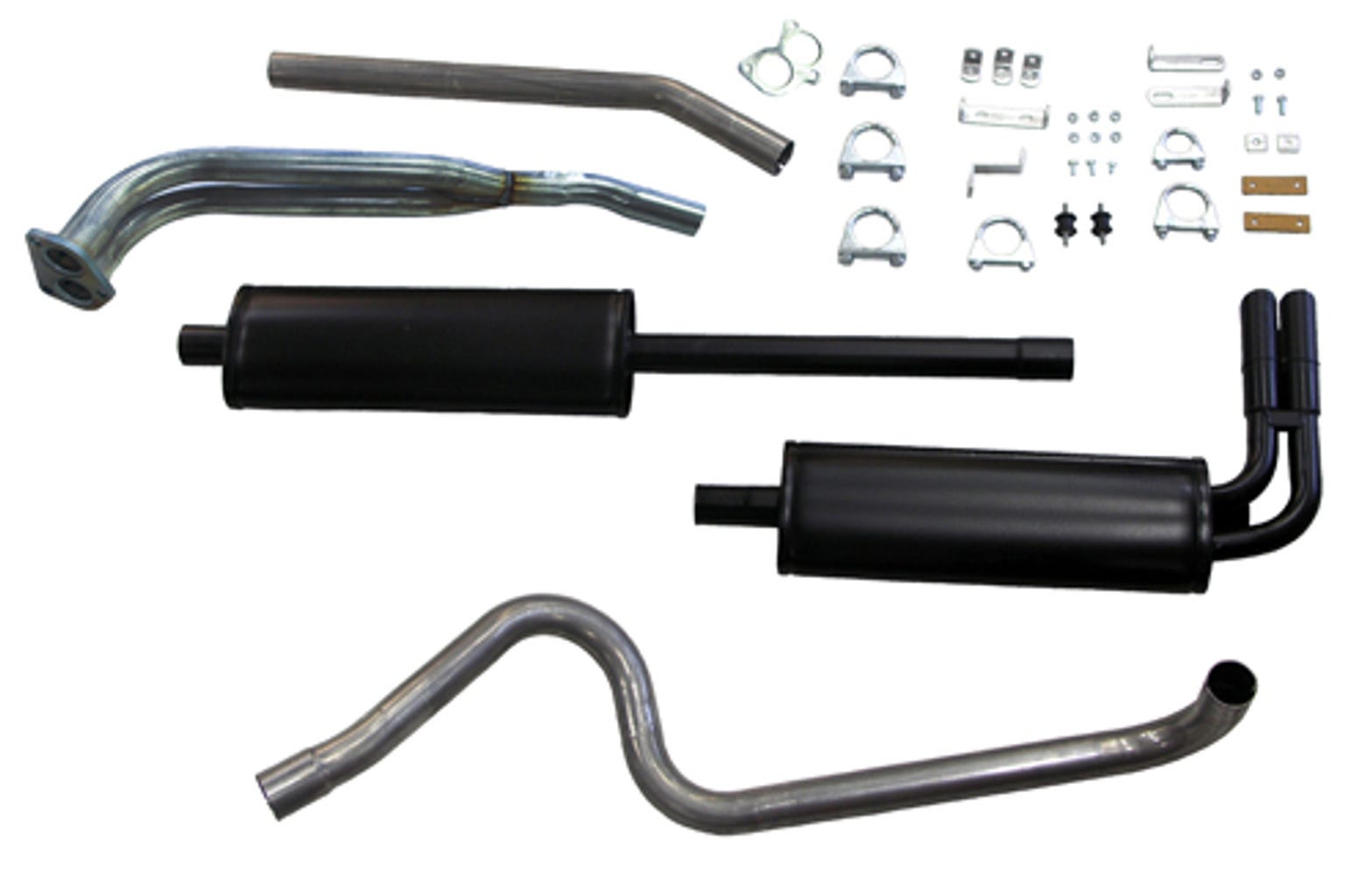 Abgasanlage für Volvo PV544, B18, 2", Doppelendrohre