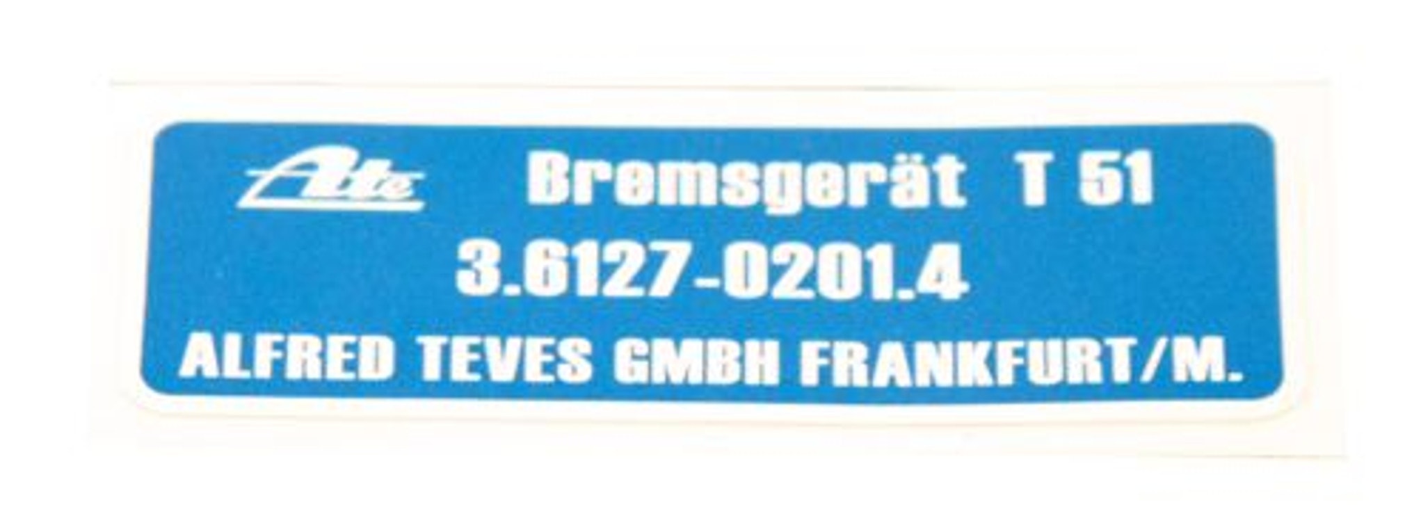 Aufkleber ATE Bremsgerät