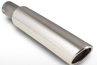 Eindpijp recht sport roestvrij