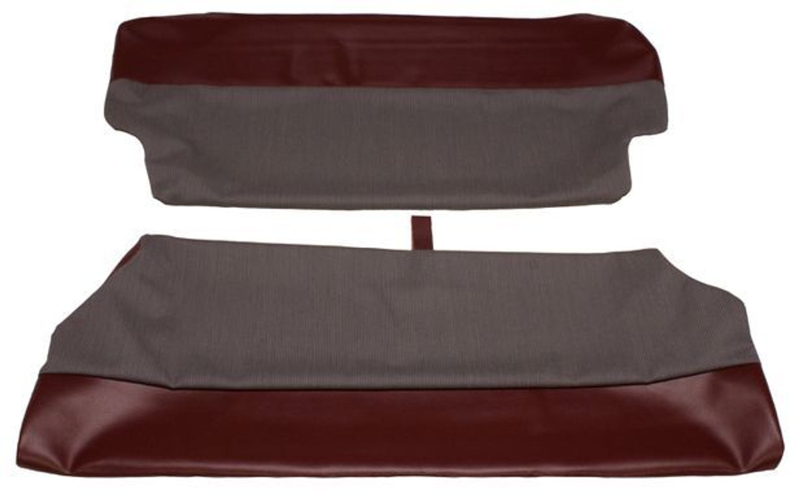 Betræk bagsæde vinrød/grå