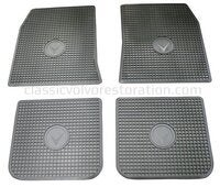 Fußmattensatz Gummi grau