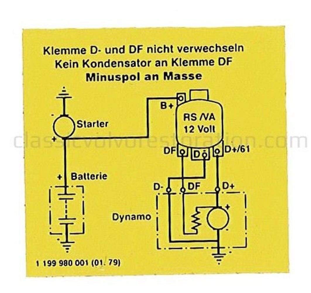Aufkleber Laderelais 12V