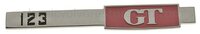 Emblem "123 GT" Kofferraum
