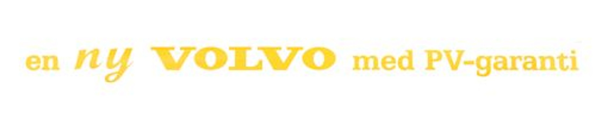 Mærkat "en ny VOLVO med PV-garanti"