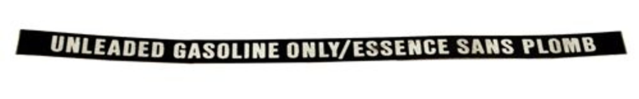 Mærkat "Unleaded Fuel Only"