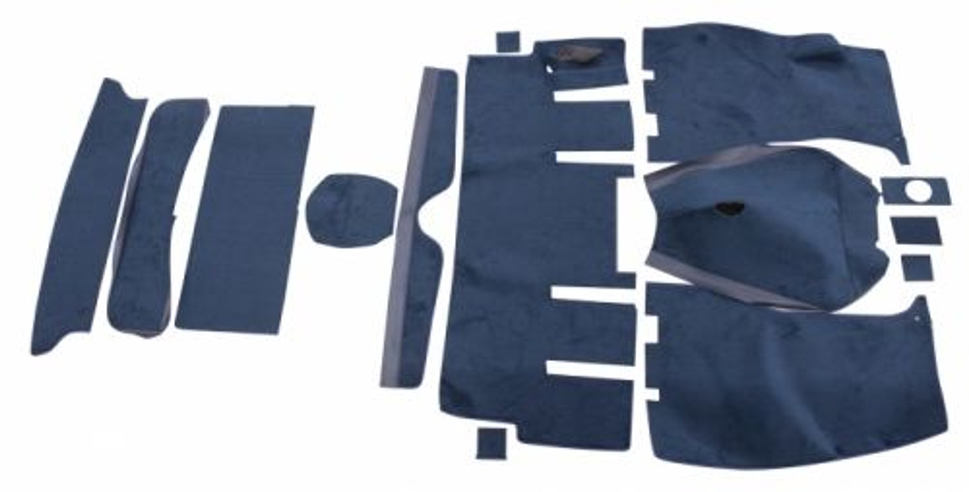 Måttesæt blå tekstil