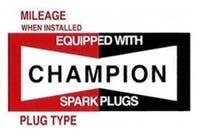 Aufkleber Champion Zündkerze