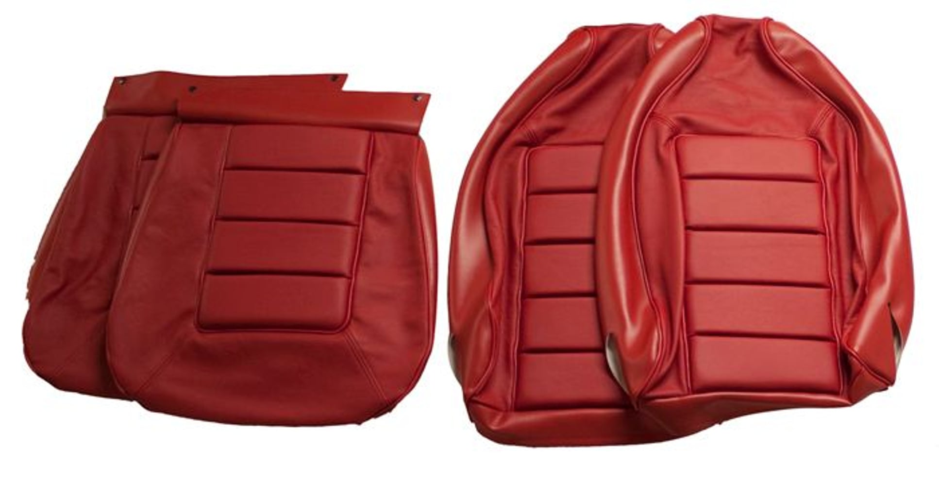 Betræk forsæder rødt læder