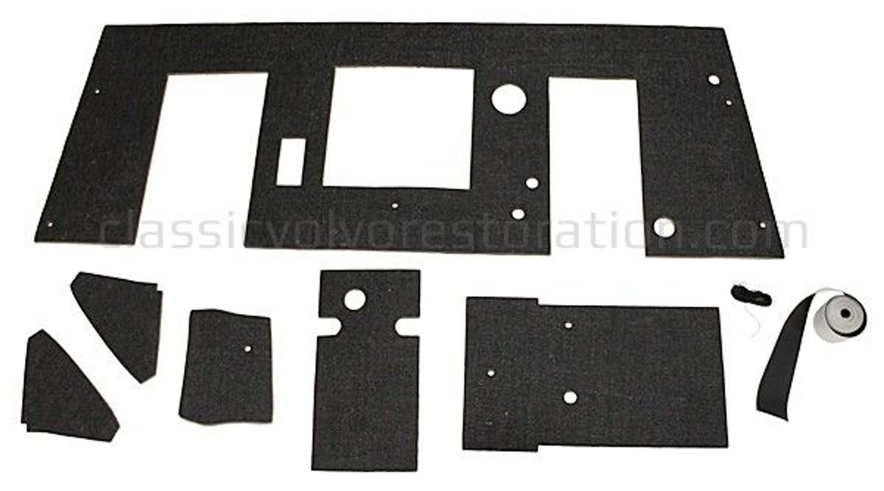 Måtte instrumentbræt sort